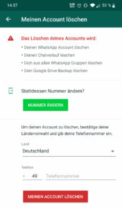 Account löschen