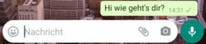 WhatsApp-Nachricht: versendet