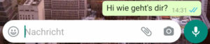 WhatsApp-Nachricht: gelesen