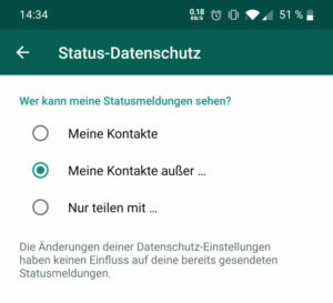 Status bearbeiten