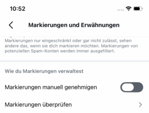 Markierungen verwalten