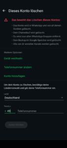 Account löschen
